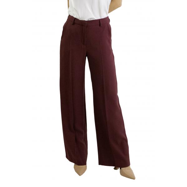 Pantalone in viscosa con bottone palazzo Options 